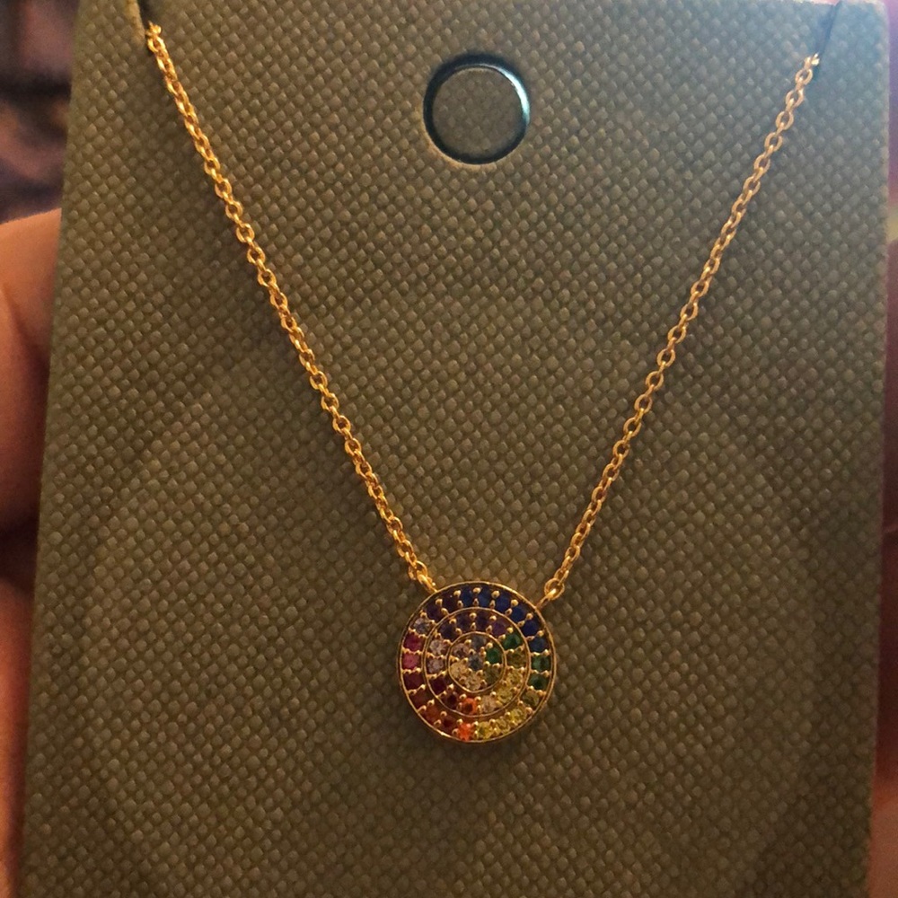 RAINBOW SMALL CIRCLE NECKLACE
